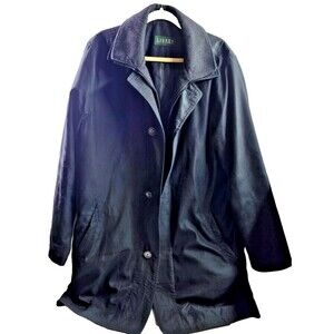 Lauren Ralph Lauren Jacket Mens Sz 40L Black 2pcs Removable Coat Wool Quilting